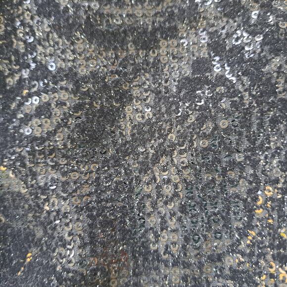 Alice + Olivia Black Sequin & Velvet Mini Dress Size XS Open Back Party Glam - Picture 5 of 13